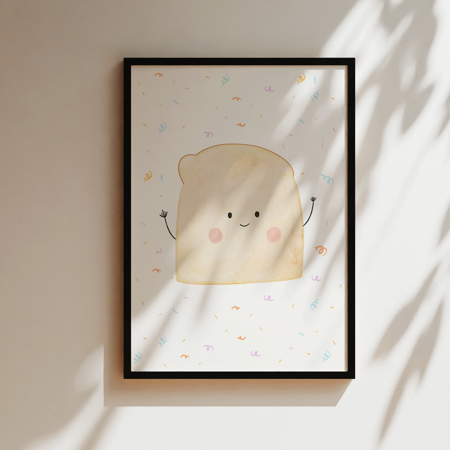 Kinderposter Toast Konfetti