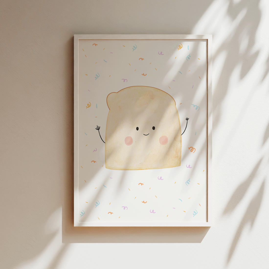 Kinderposter Toast Konfetti inkl. Rahmen