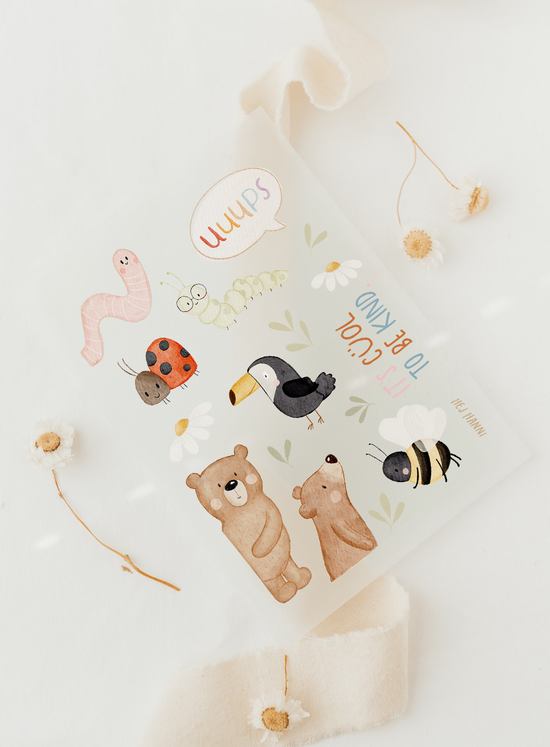 Hej Hanni Bügelbilderset A6 Uuups