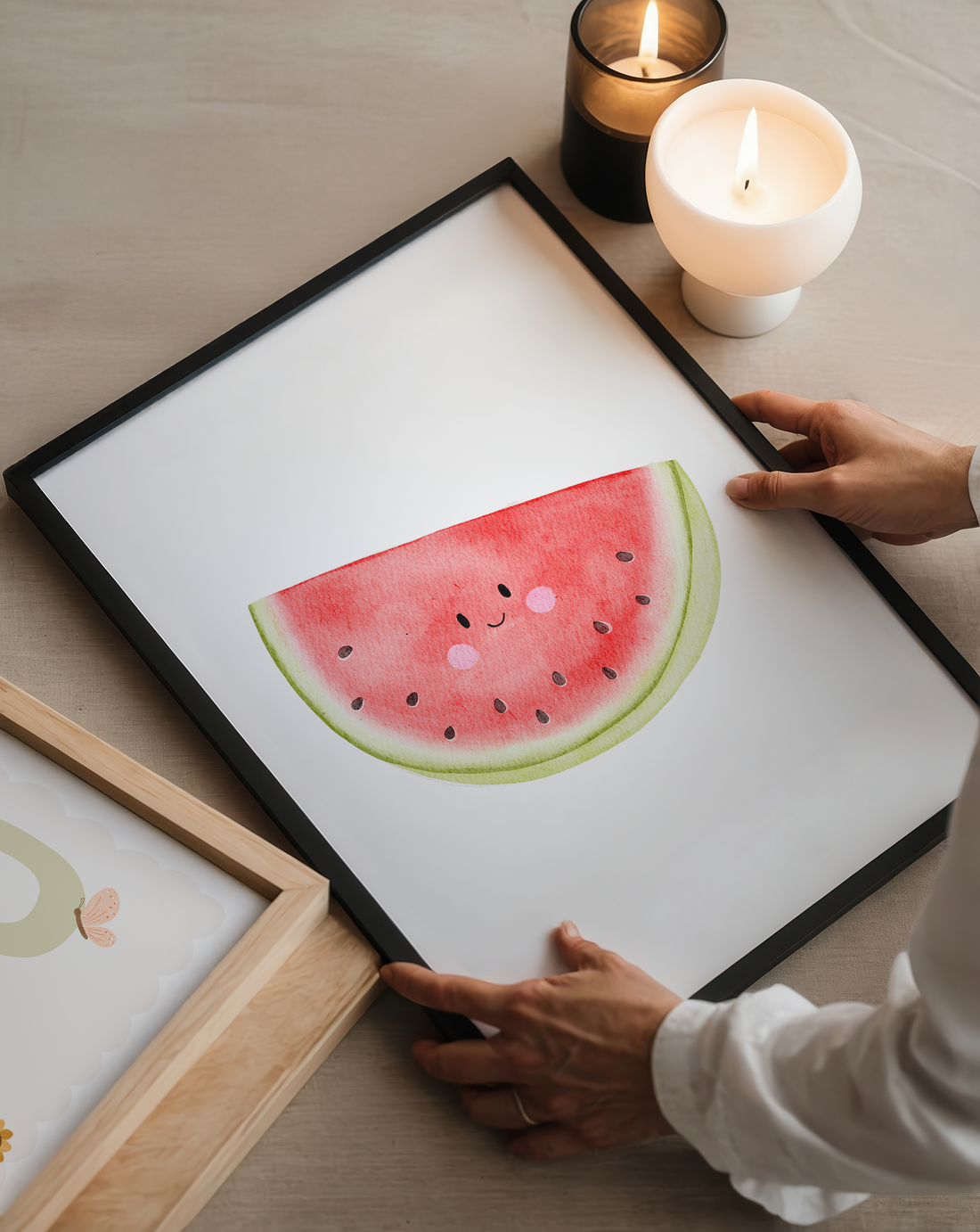 Kinderposter Wassermelone inkl. Rahmen