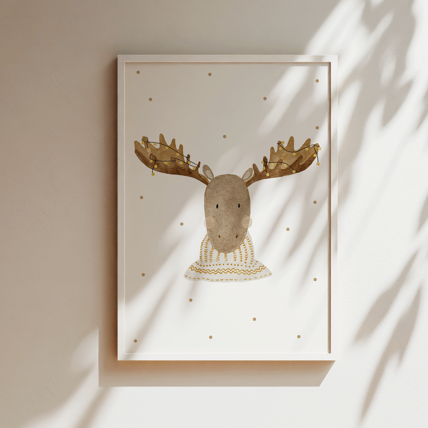 Kinderposter Weihnachten Elch