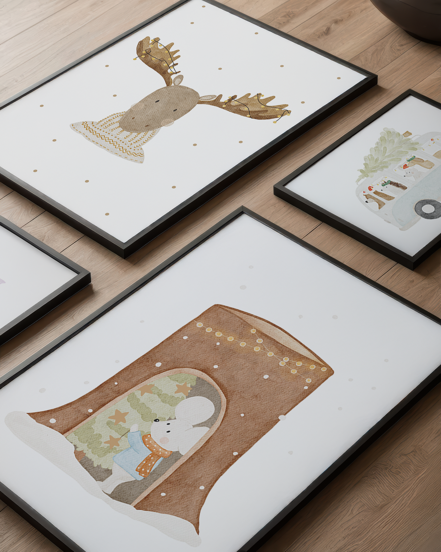 Kinderposter Kleine Maus im Baumhäuschen