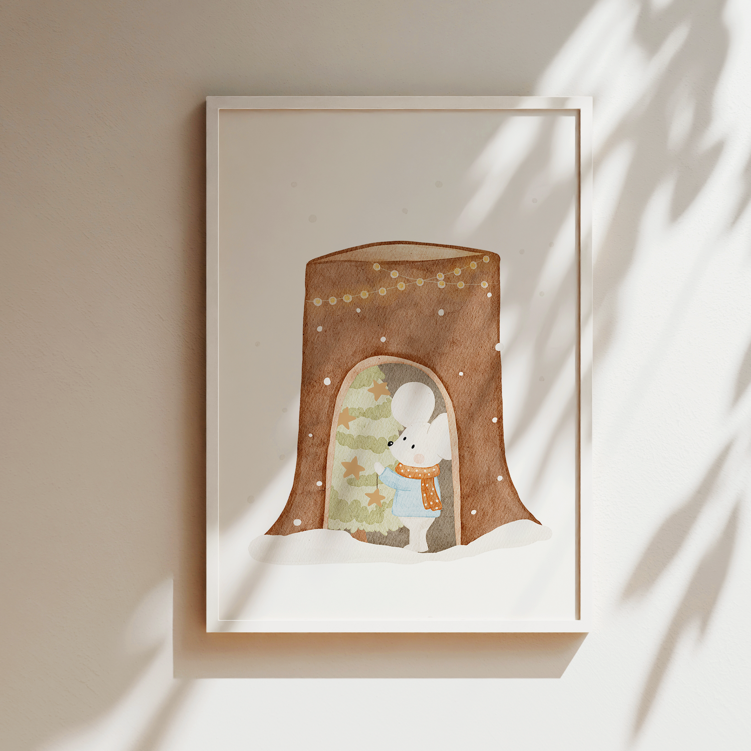 Kinderposter Kleine Maus im Baumhäuschen