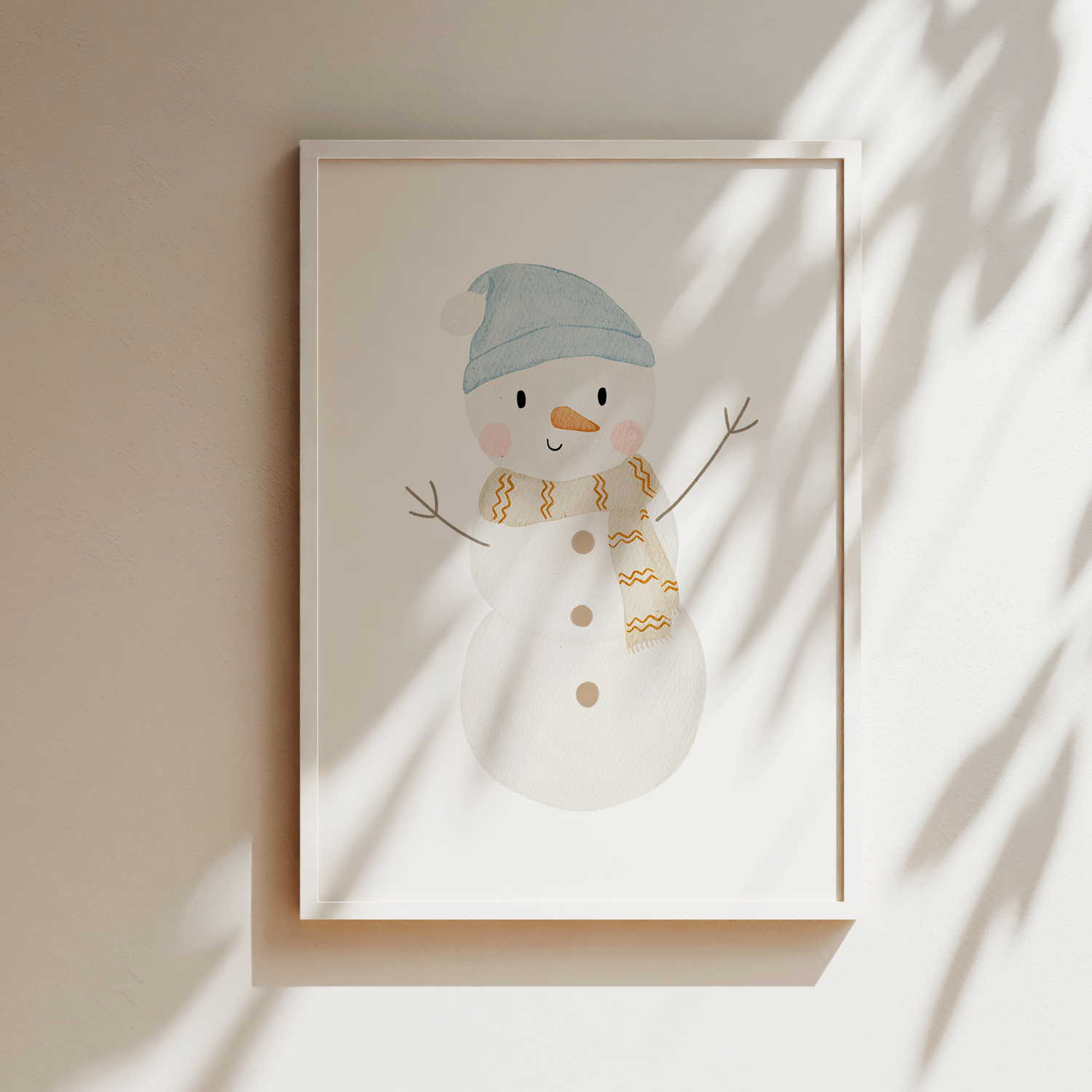 Kinderposter Weihnachten Schneemann