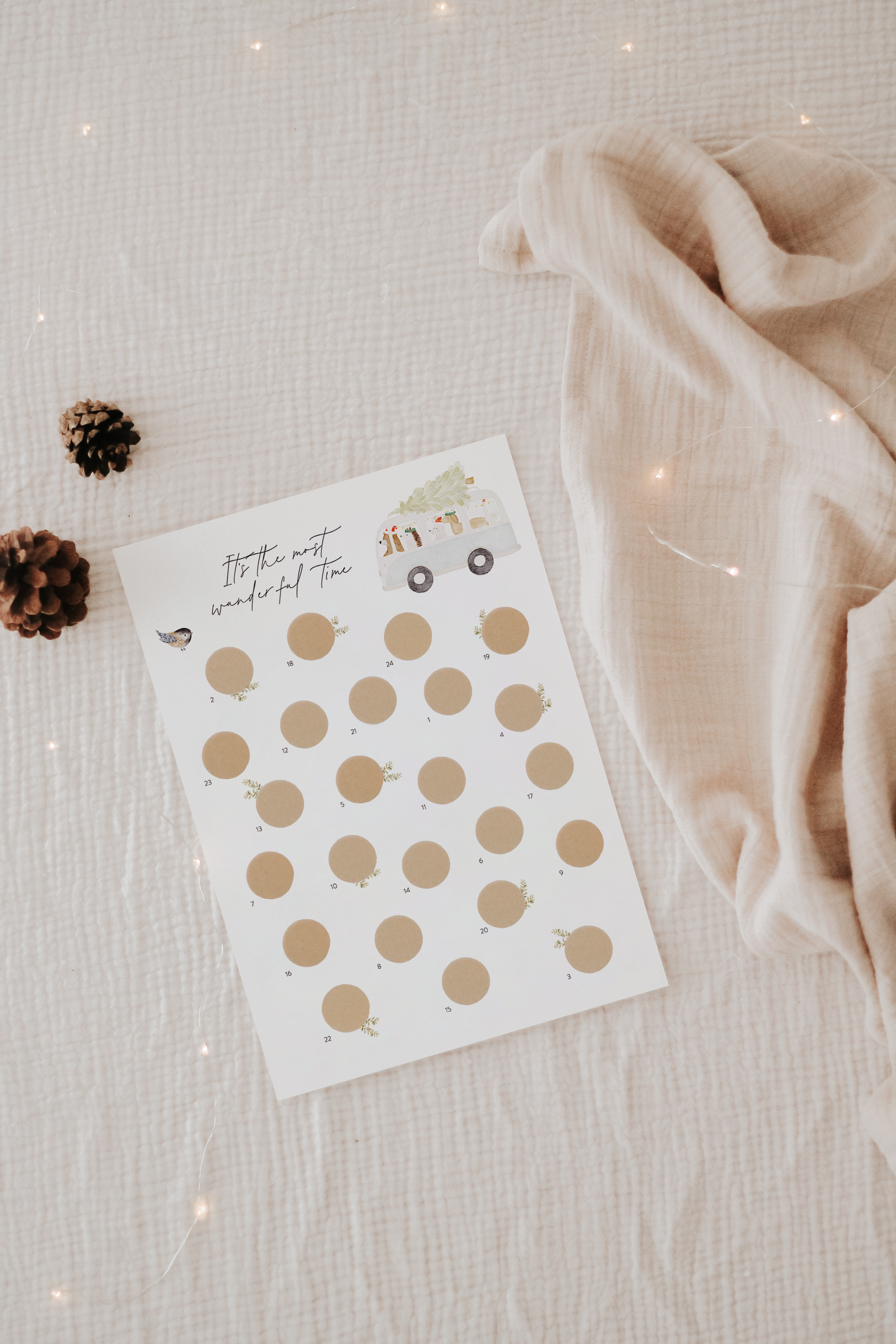 Hej Hanni Adventskalender zum Freirubbeln Weihnachtsbus