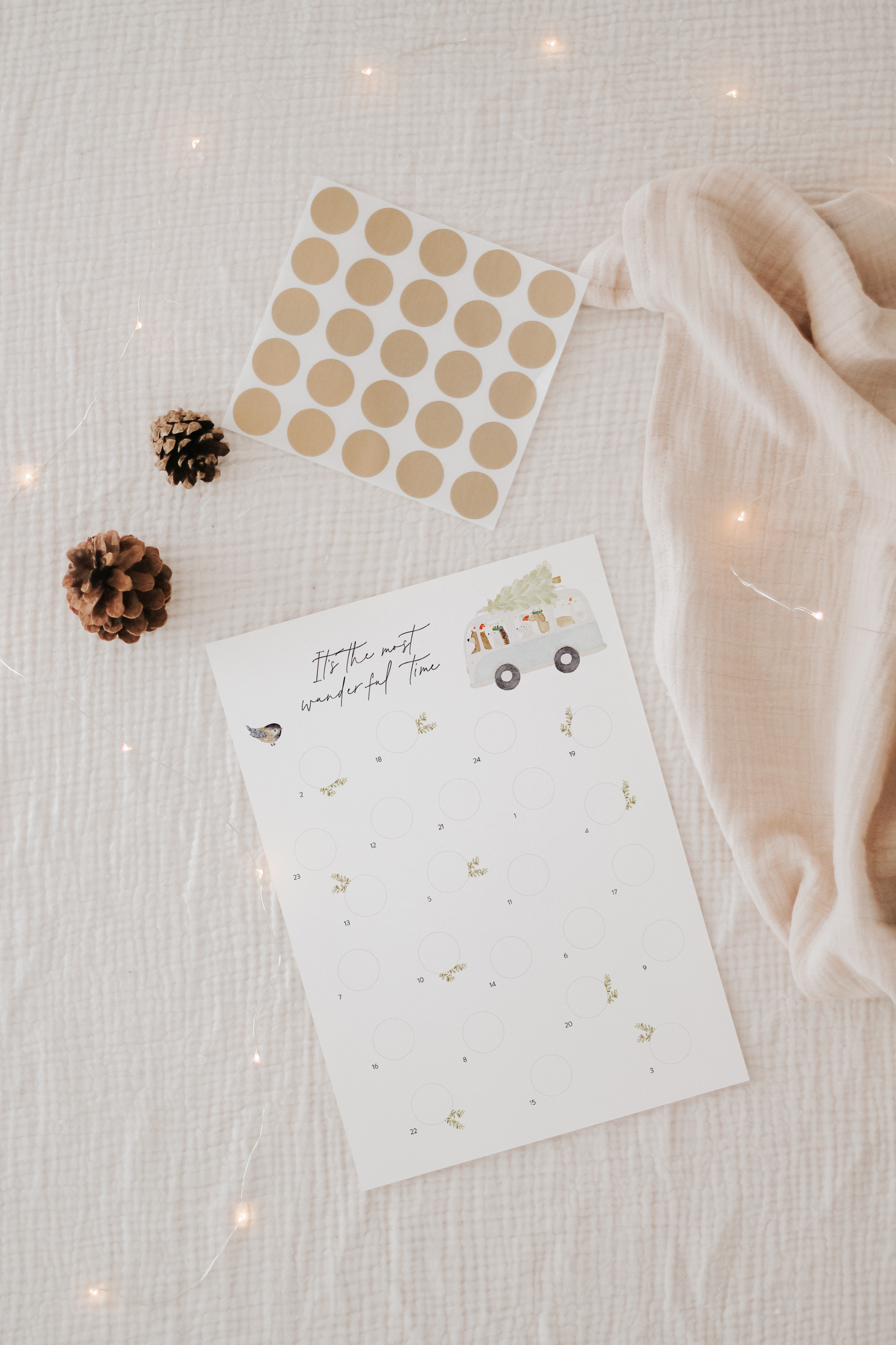 Hej Hanni Adventskalender zum Freirubbeln Weihnachtsbus