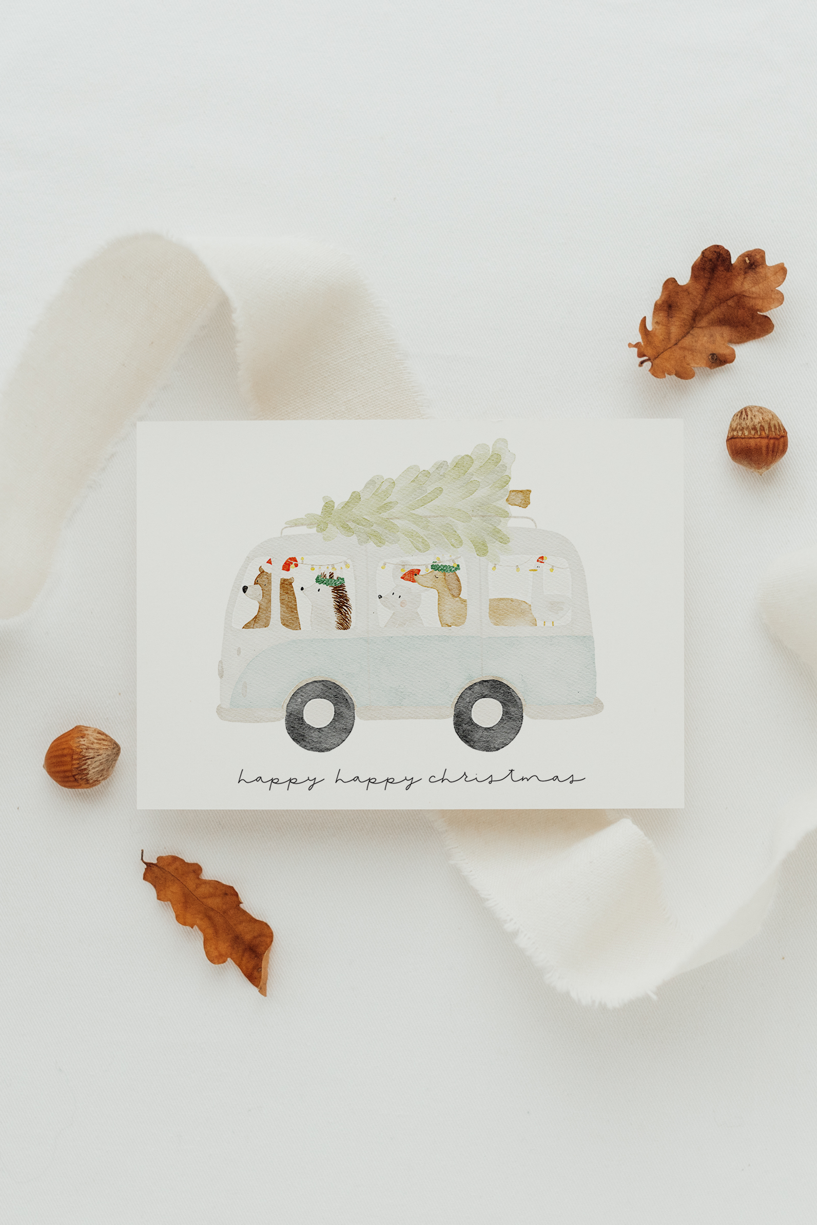 Hej Hanni Weihnachtskarte Weihnachtsbus