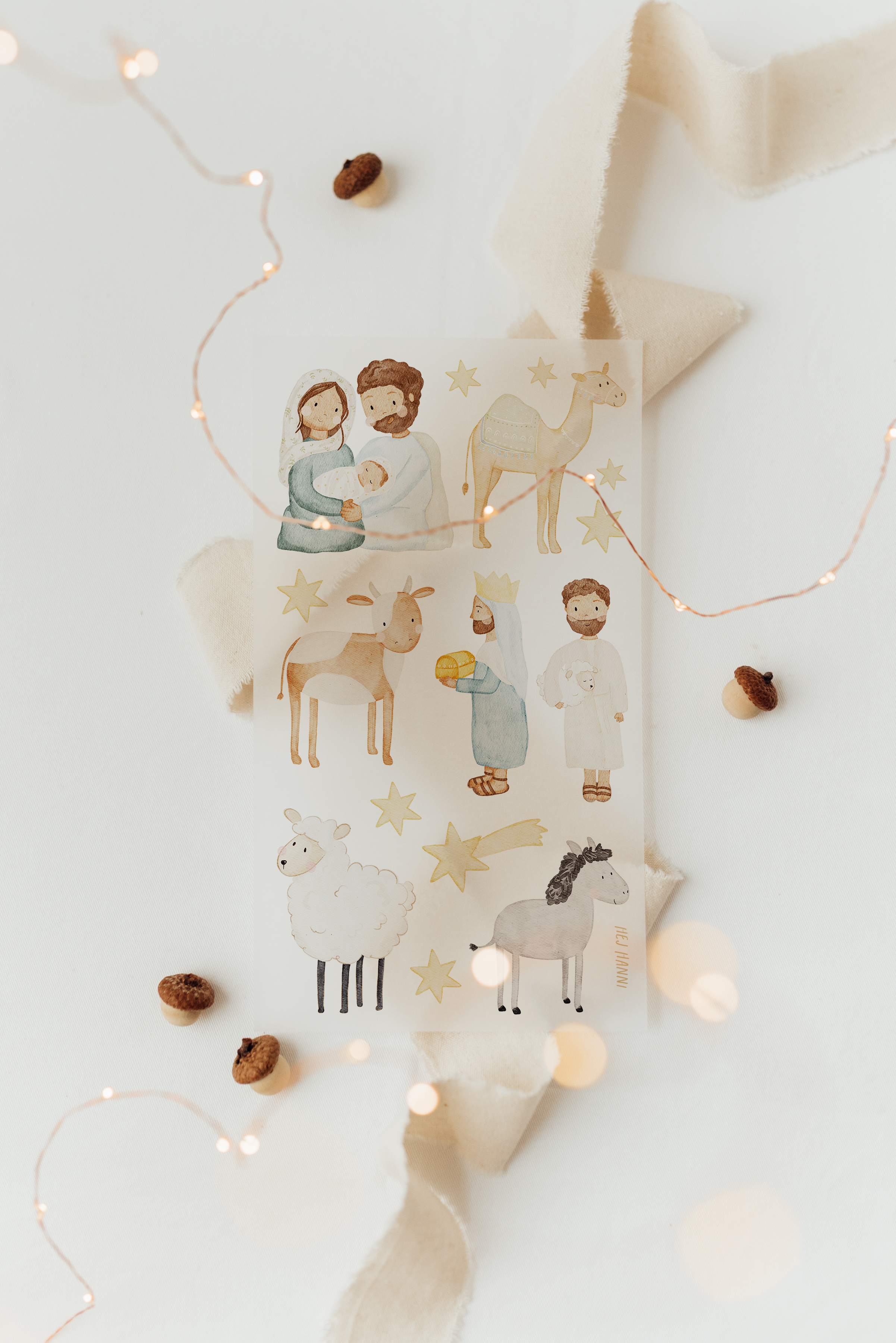 Hej Hanni Bügelbilderset Weihnachtsgeschichte 14x25cm