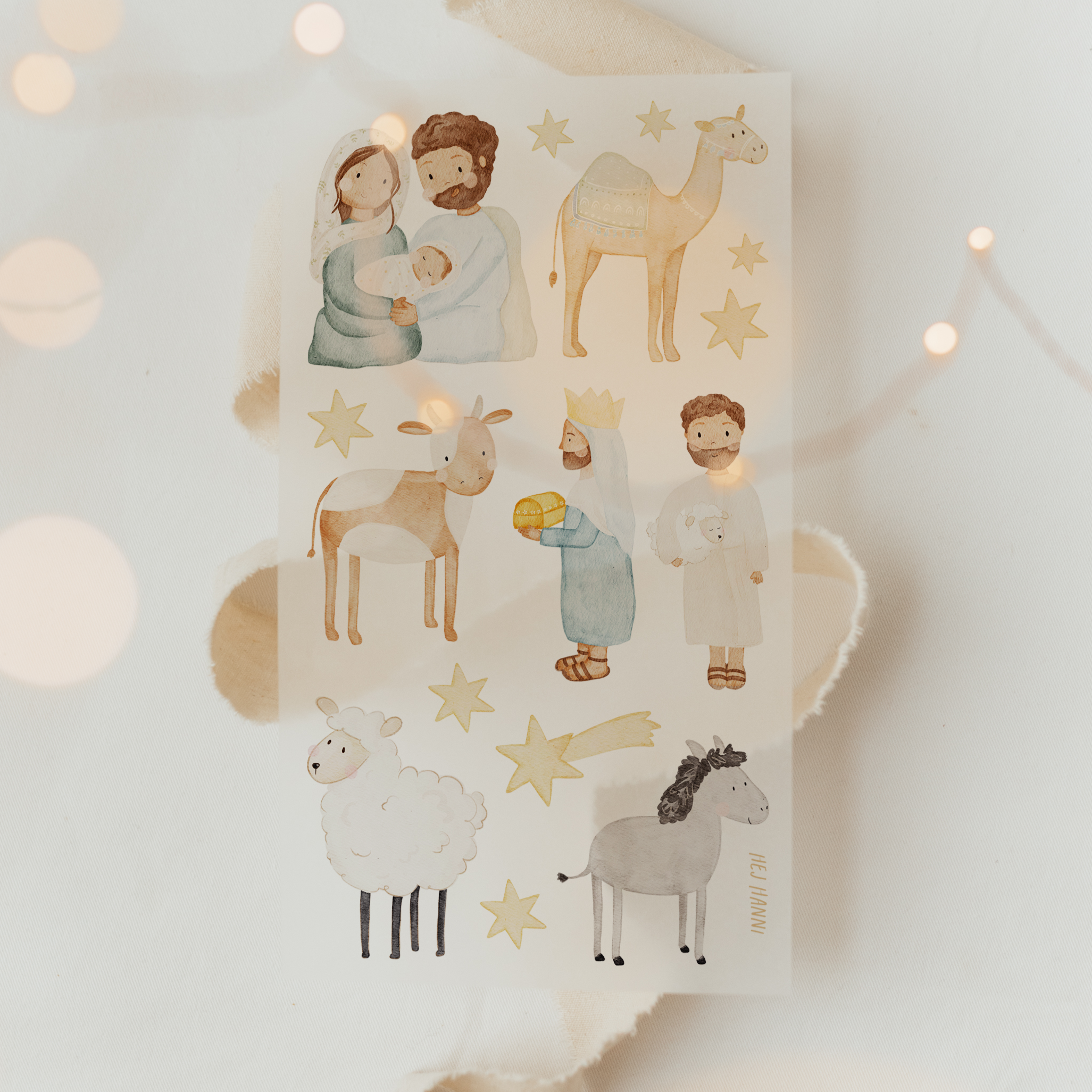 Hej Hanni Bügelbilderset Weihnachtsgeschichte 14x25cm