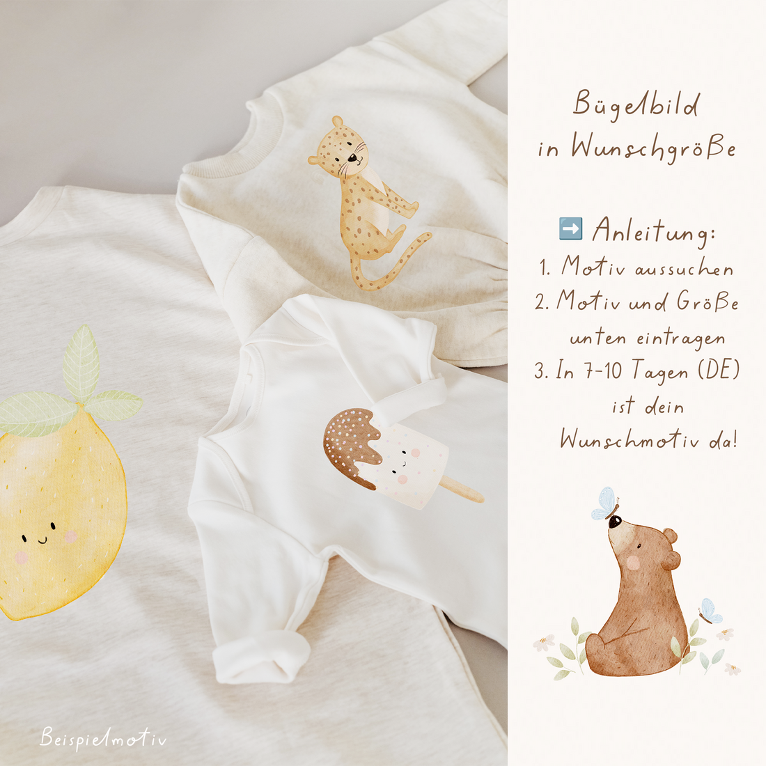 Bügelbild in Wunschgröße