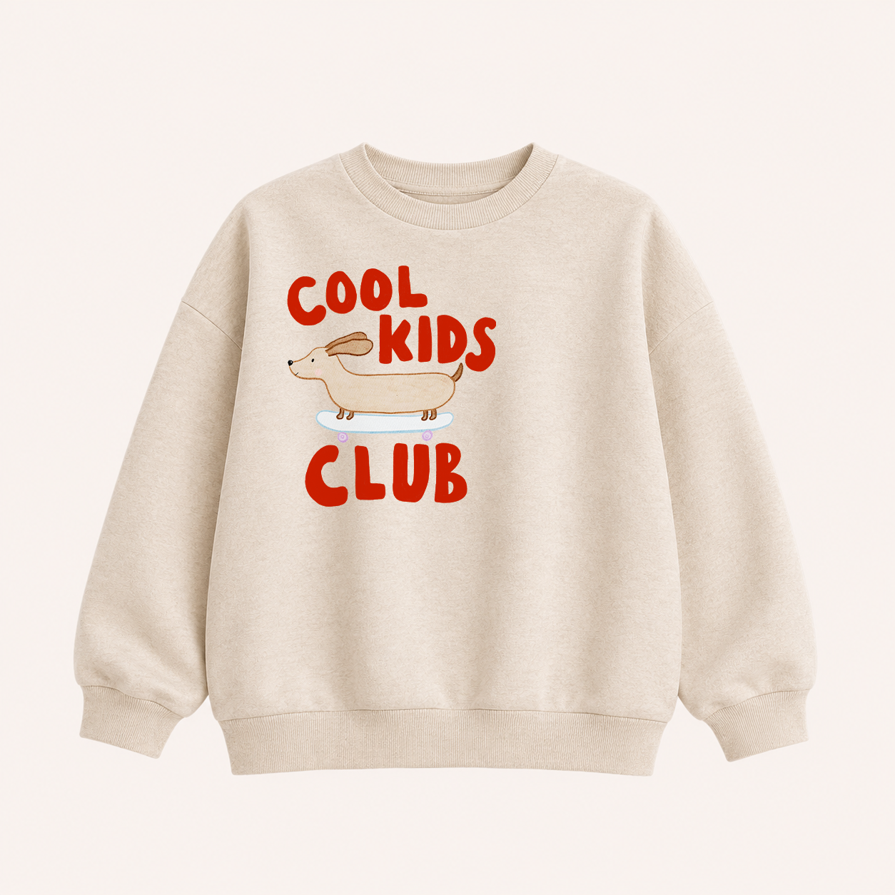 Großes Bügelbild Cool Kids Club Dackel
