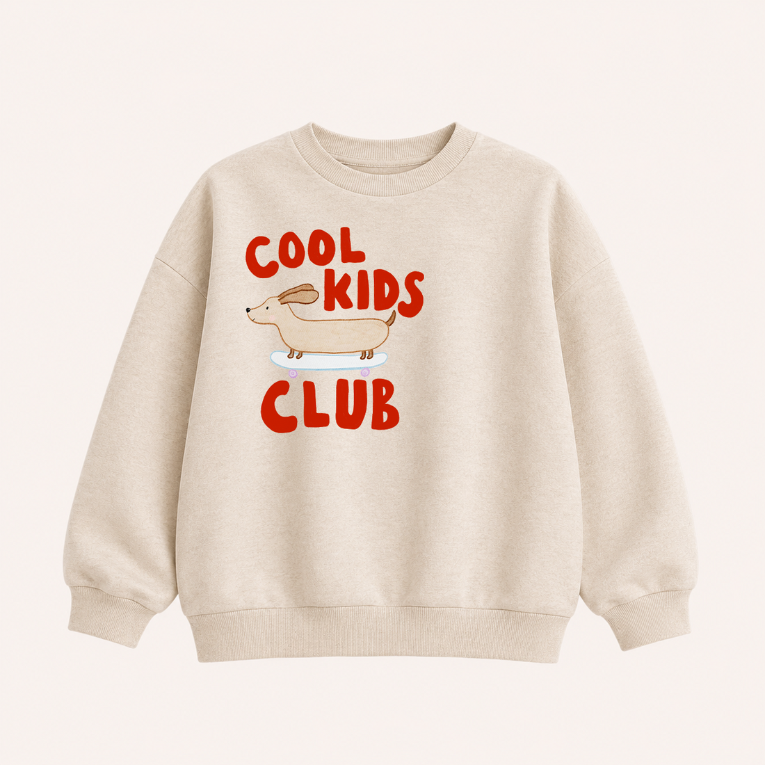 Großes Bügelbild Cool Kids Club Dackel