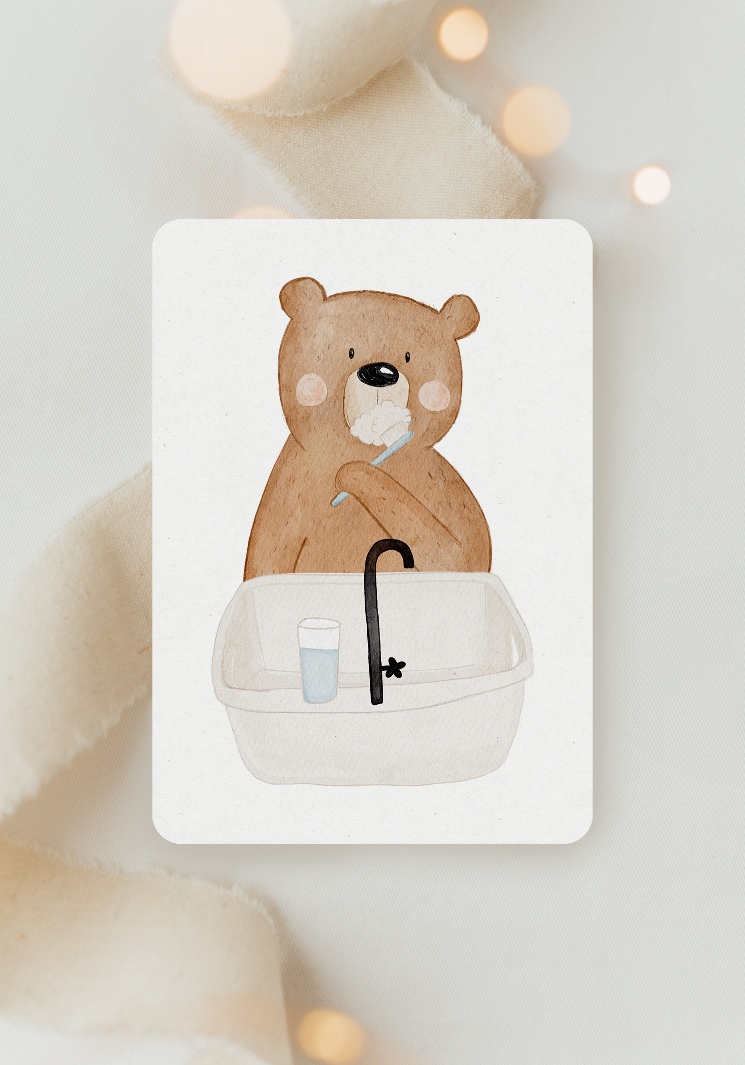 Hej Hanni Badezimmer Posterset Routinekarten