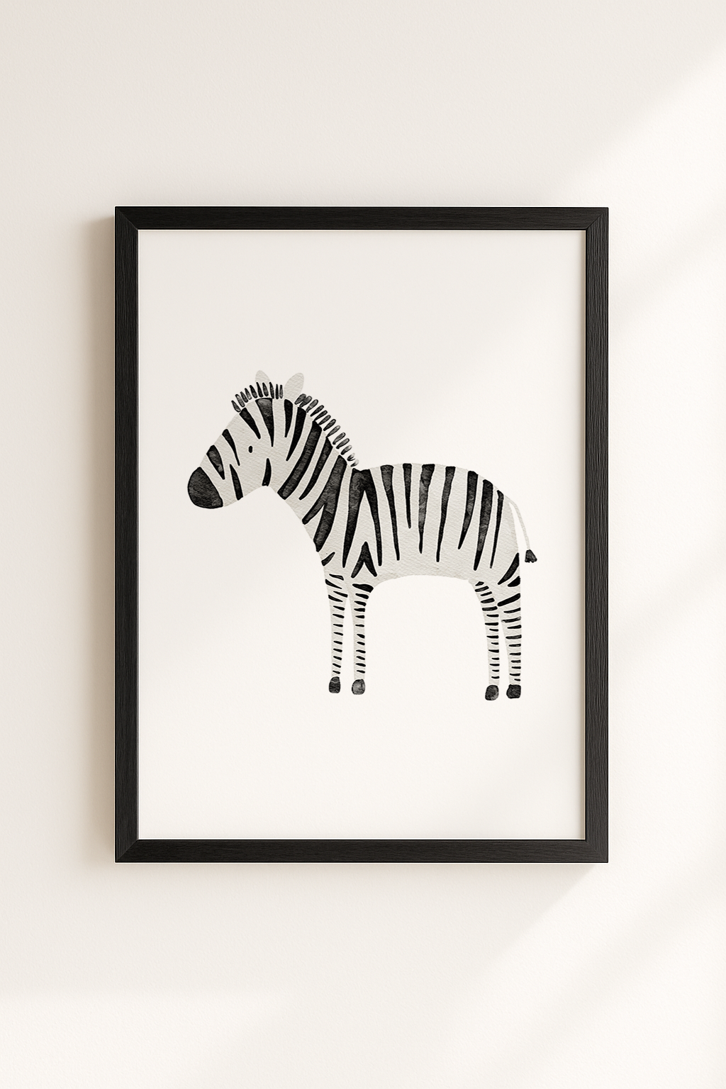 Kinderposter Safaritiere Zebra inkl. Rahmen