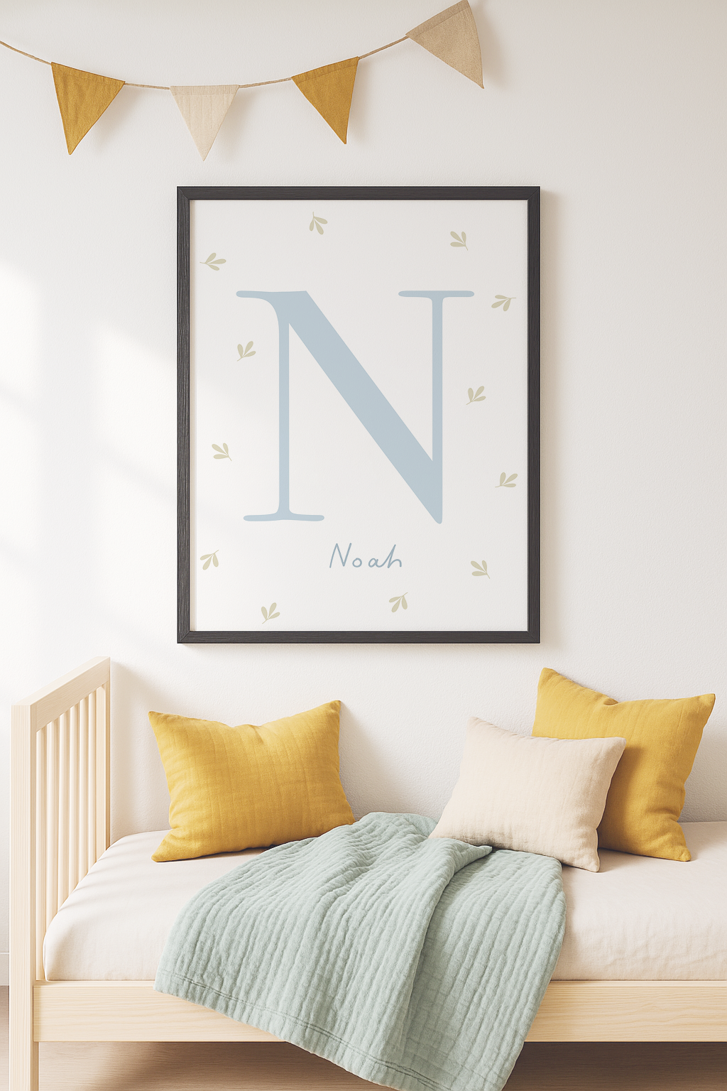 Buchstabenposter hellblau