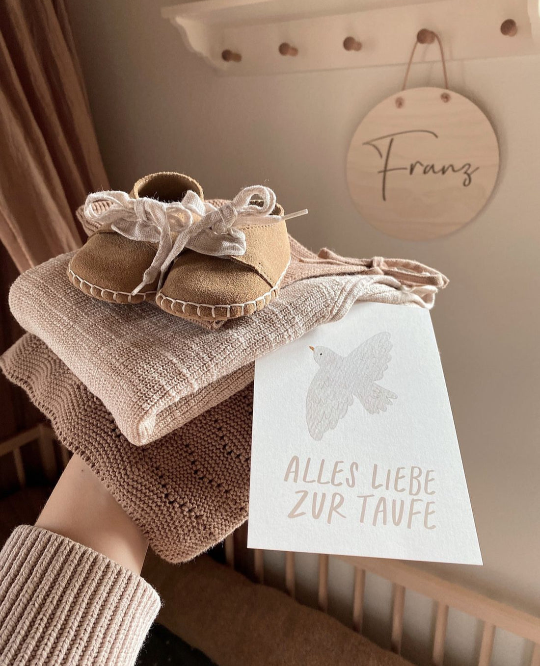 Hej Hanni Postkarte Taufe Taube