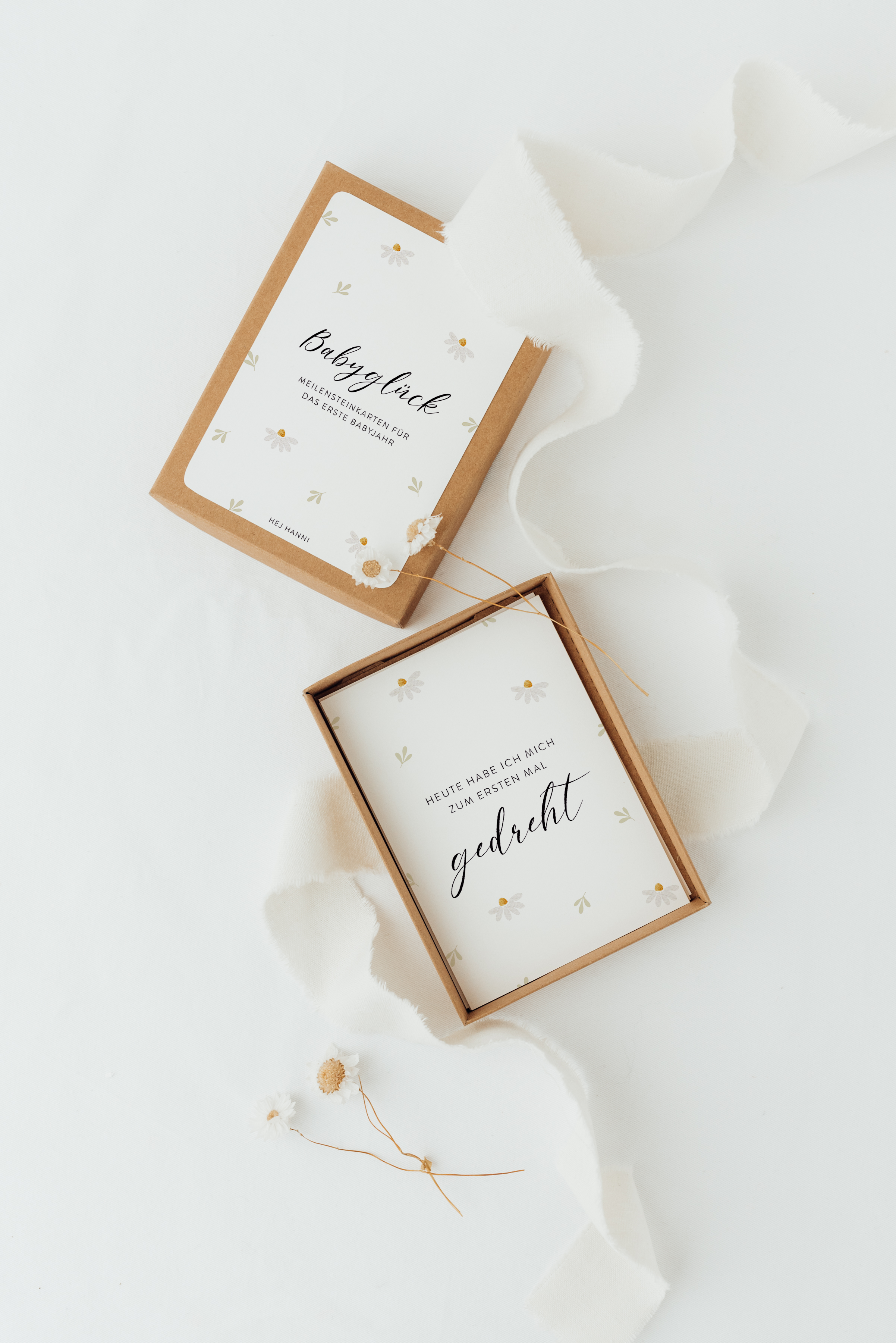 Hej Hanni Meilensteinkarten Floral Baby