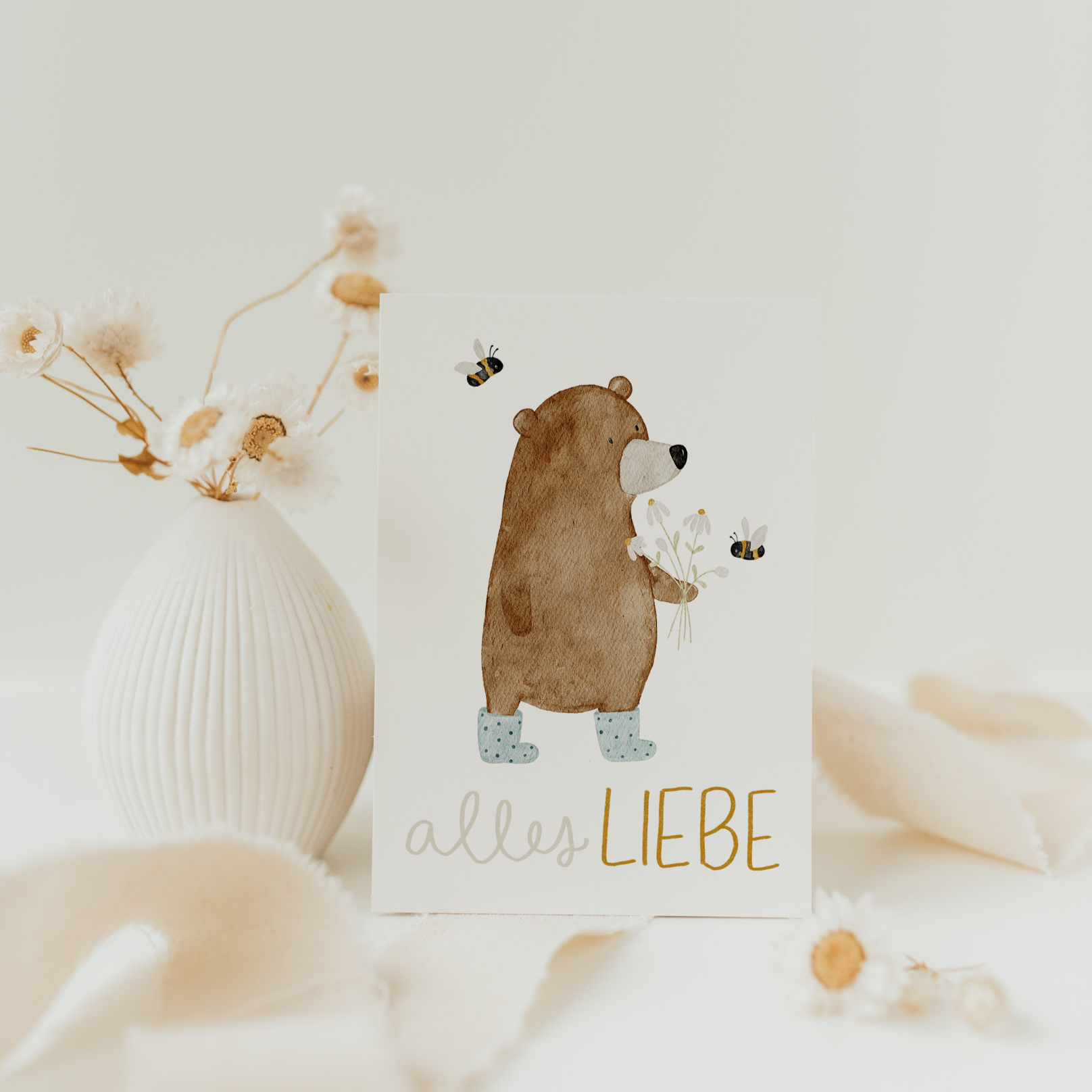 Hej Hanni Postkarte Geburtstag Bär