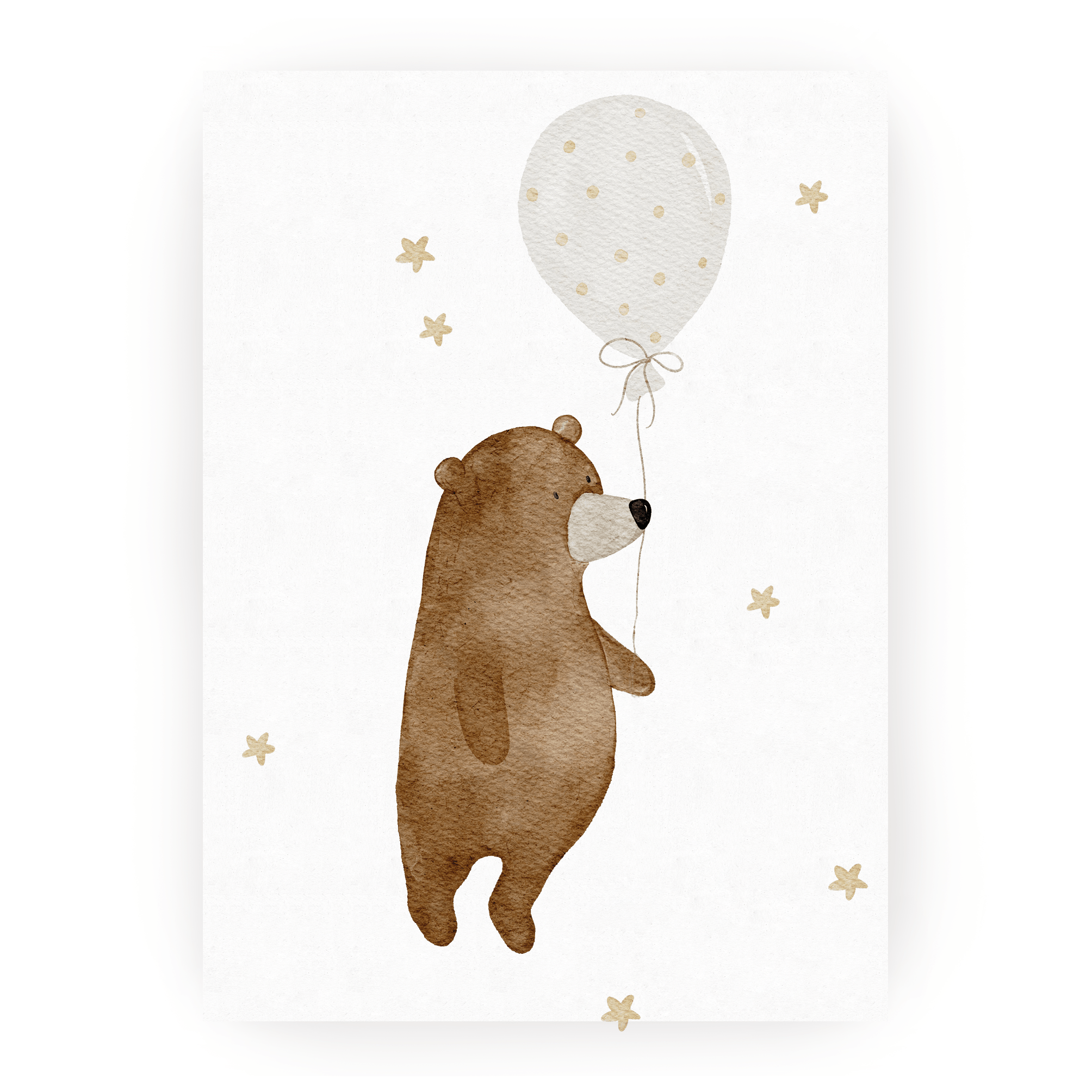 Hej Hanni Postkarte Bär Ballon