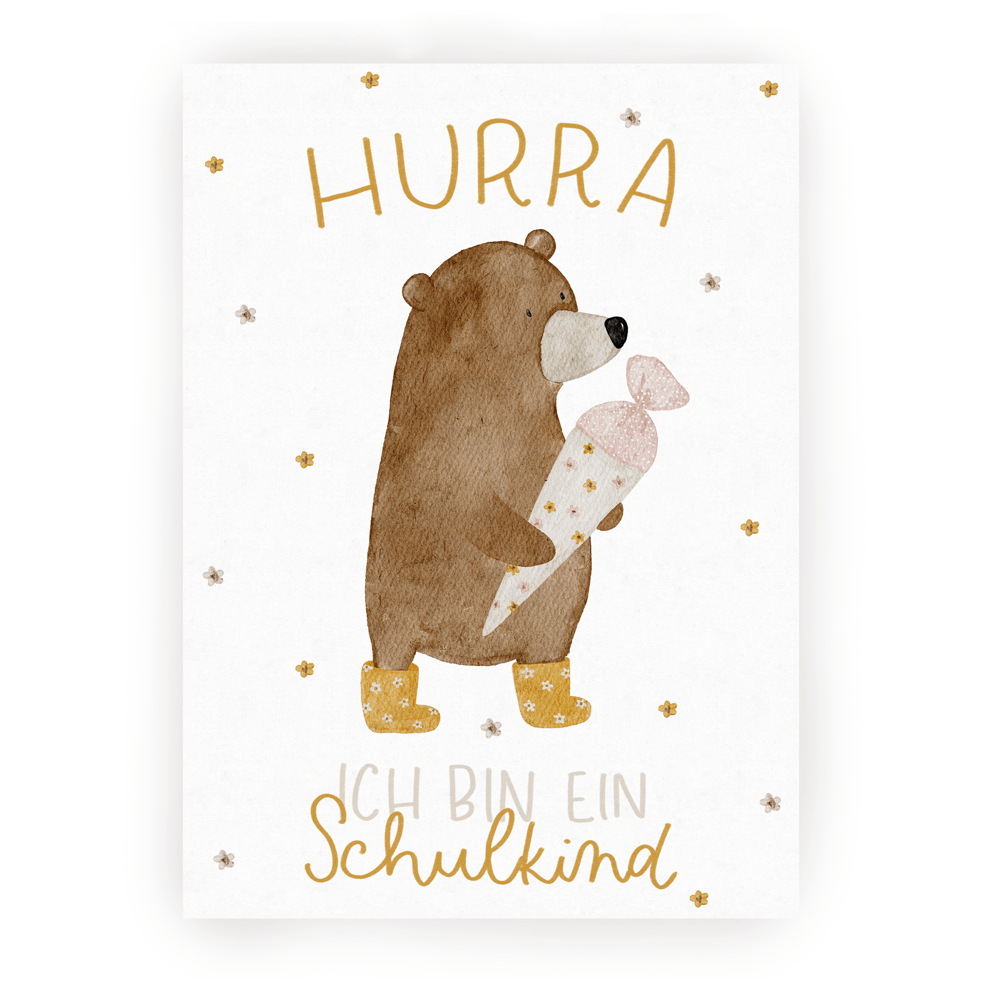 Hej Hanni Postkarte Schulanfang Maus