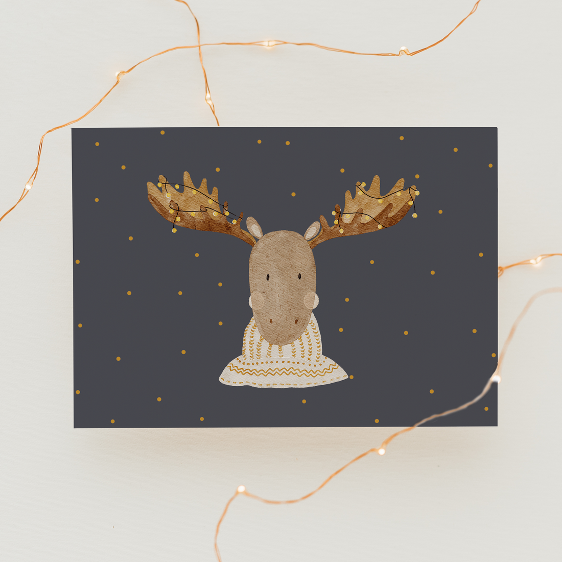 Hej Hanni Weihnachtskarte Elch