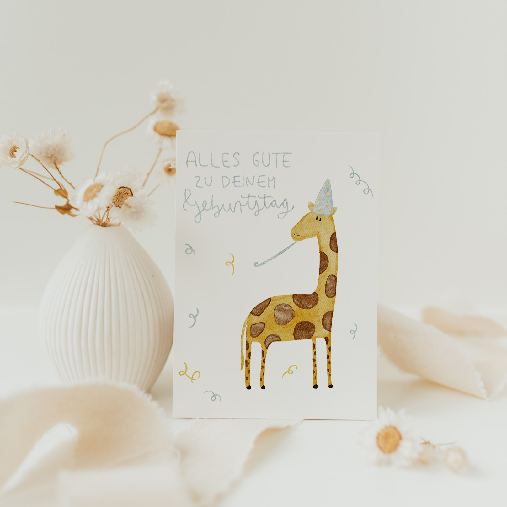 Hej Hanni Postkarte Geburtstag Zebra