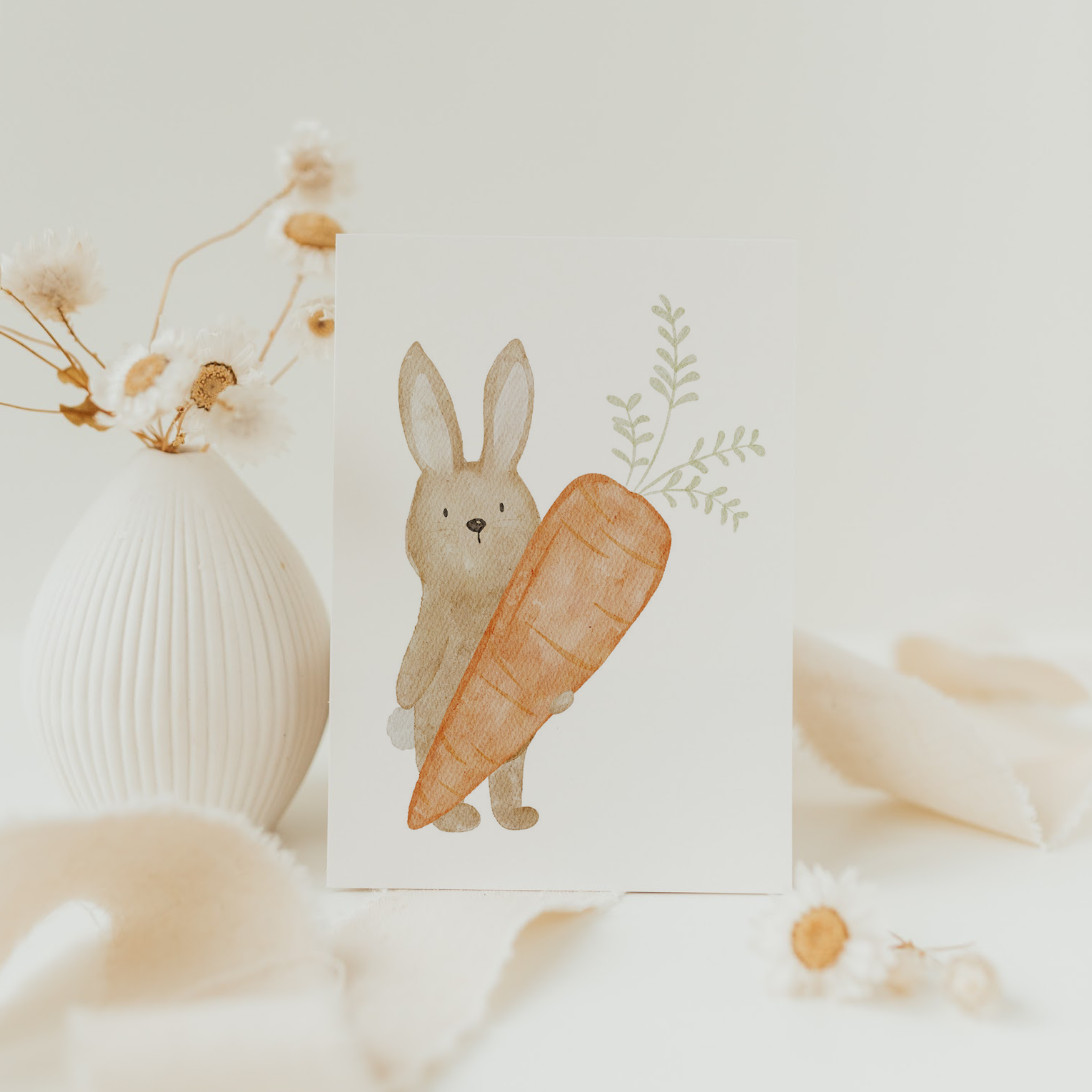 Hej Hanni Postkarte Ostern Hase Möhre