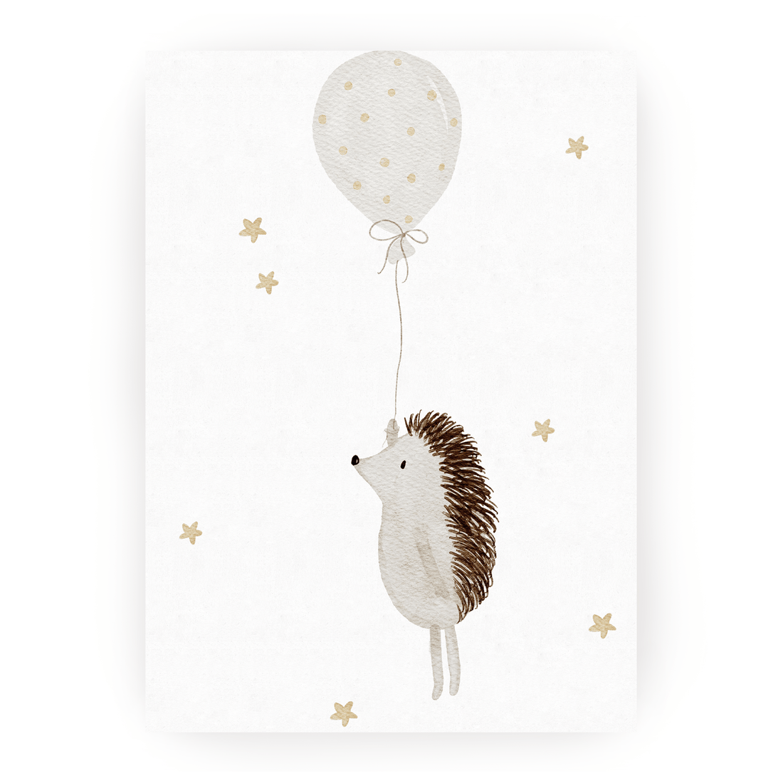 Hej Hanni Postkarte Igel mit Ballon
