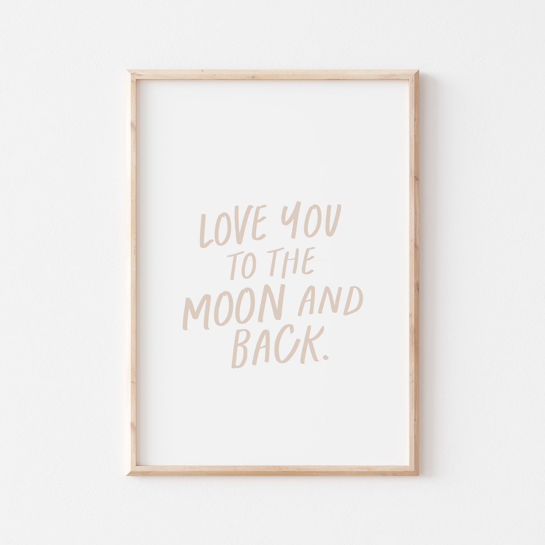 Poster Love you to the moon A4