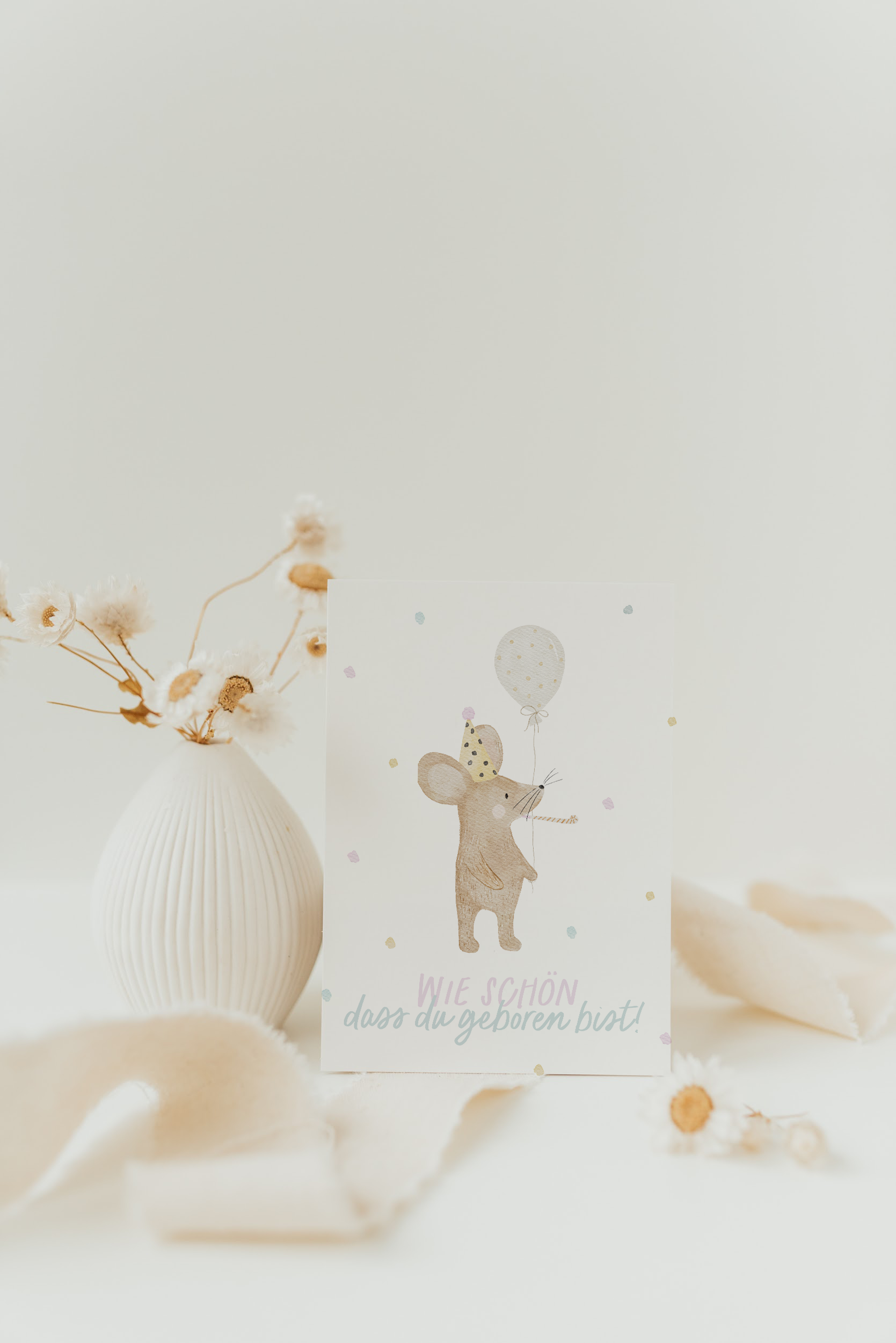 Hej Hanni Postkarte Geburtstag Maus