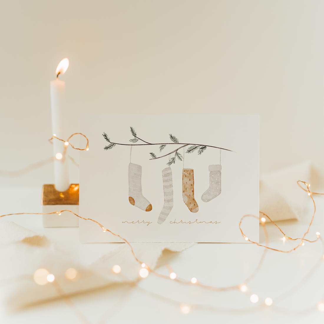 Hej Hanni Weihnachtskarte Socken