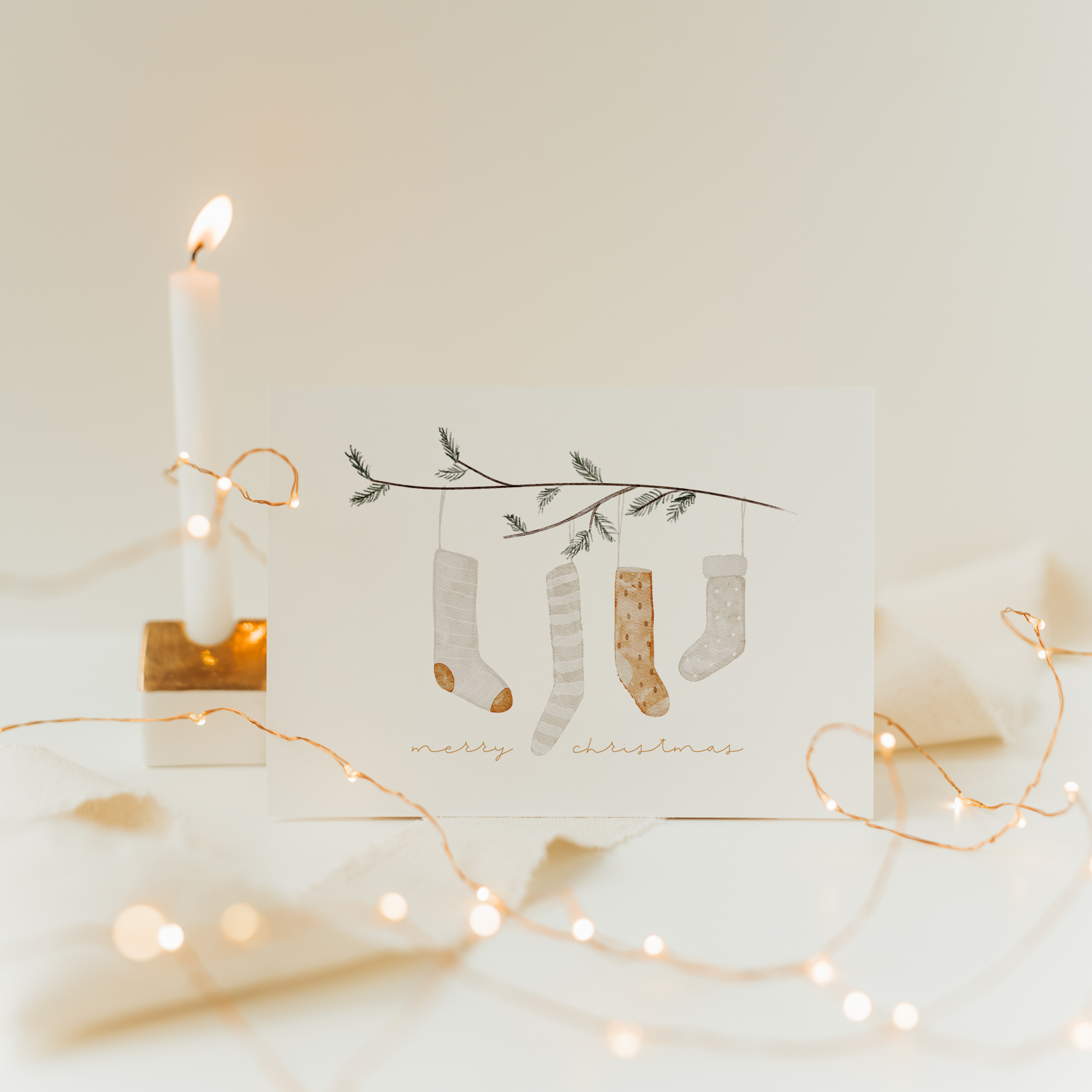 Hej Hanni Weihnachtskarte Socken