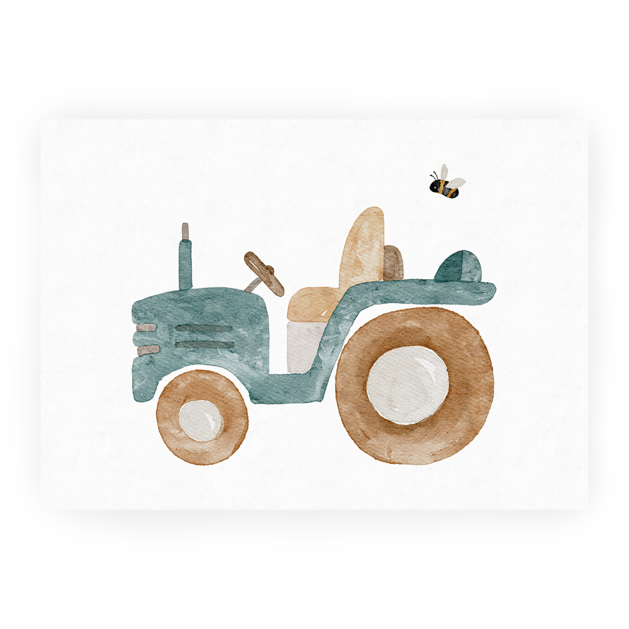 Hej Hanni Postkarte Traktor A6
