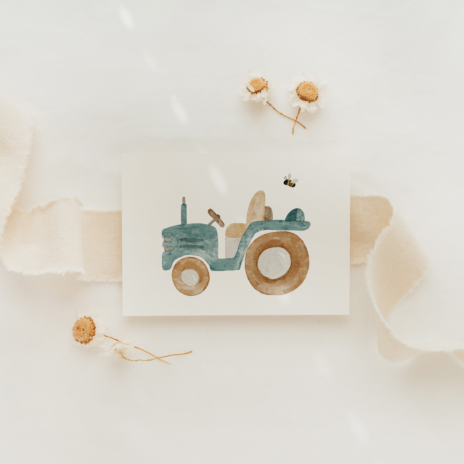 Hej Hanni Postkarte Traktor A6