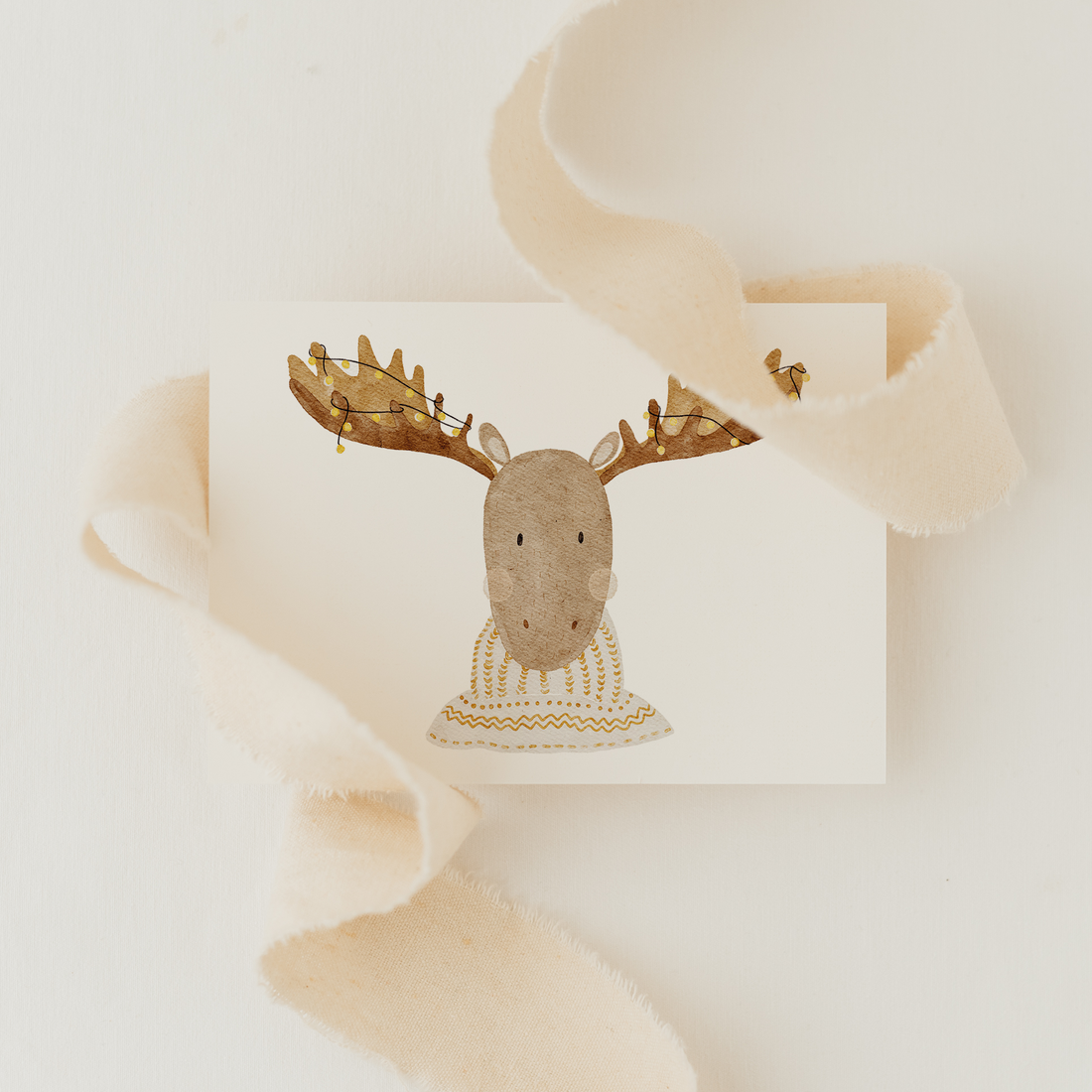 Hej Hanni Minikarte Weihnachten Elch A7