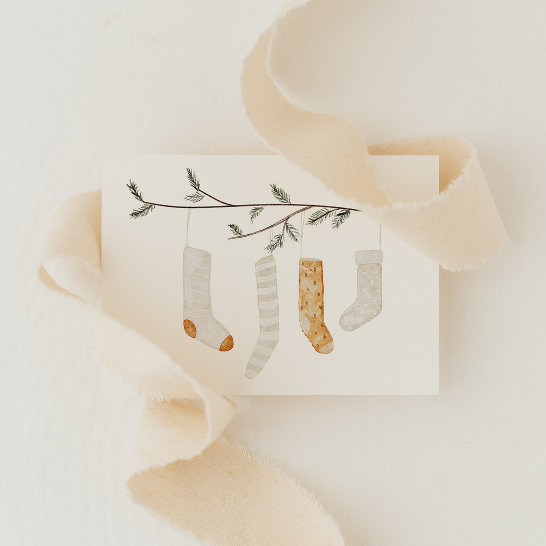 Hej Hanni Minikarte Weihnachten Socken A7