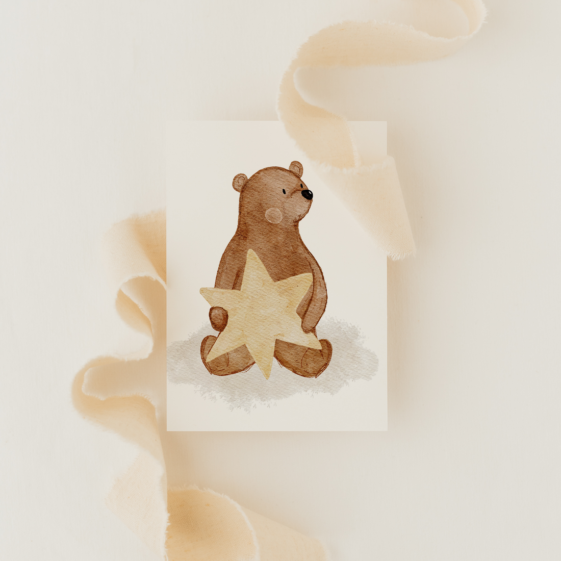 Hej Hanni Minikarte Weihnachten Wolkenbär A7