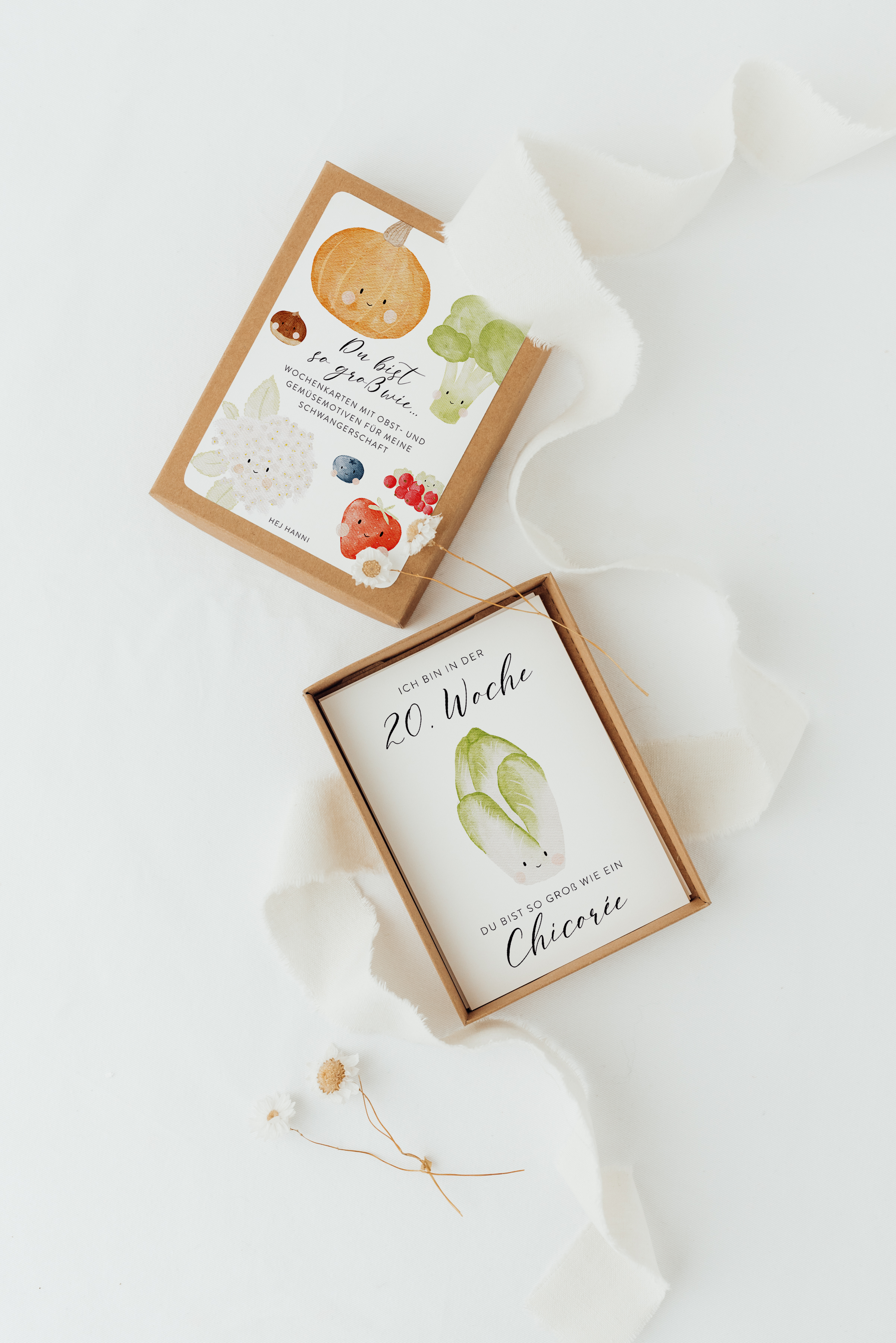 Hej Hanni Wochenkarten Obst und Gemüse Schwangerschaft