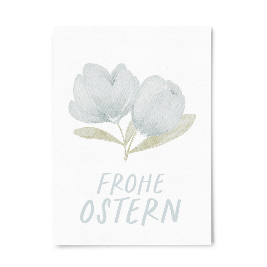 Hej Hanni Minikarte Ostern blaue Blumen frohe Ostern A7