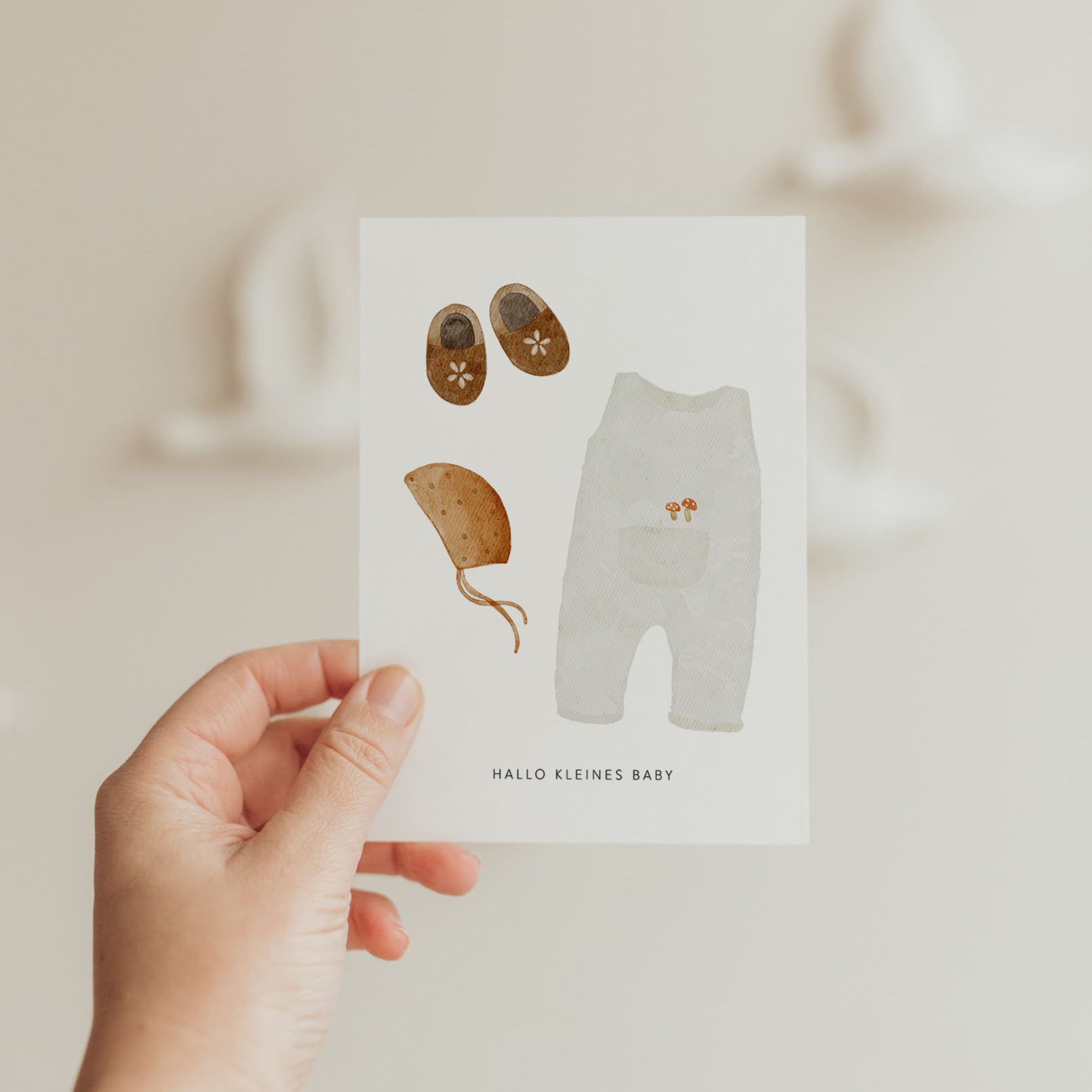 Hej Hanni Postkarte Hallo kleines Baby