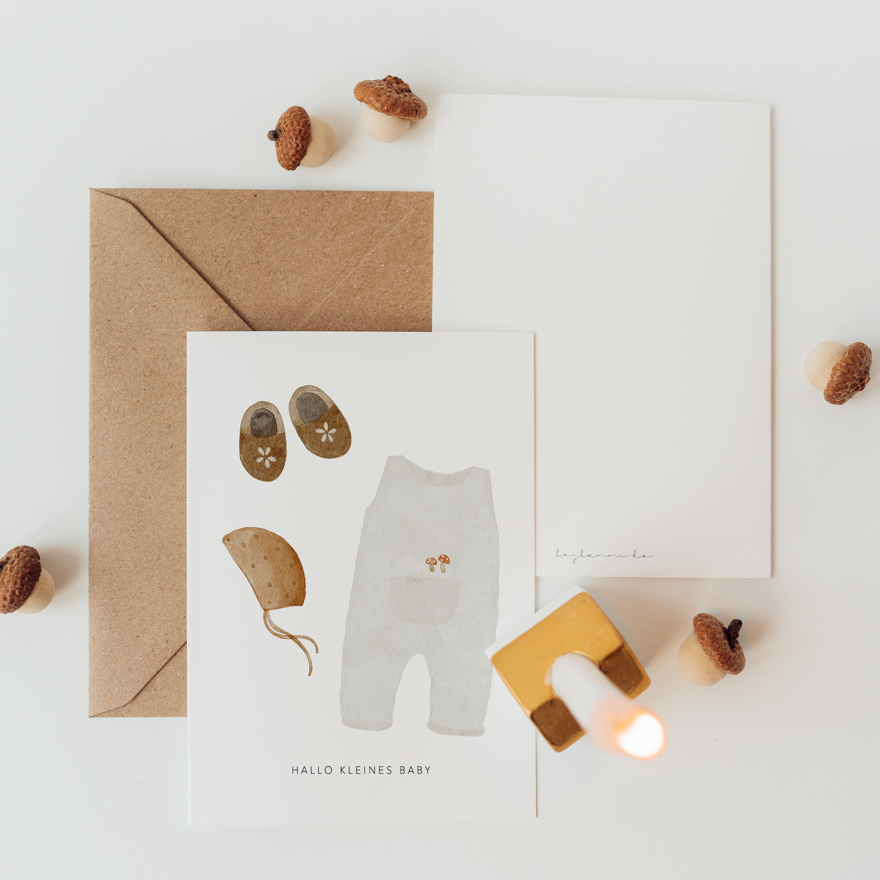Hej Hanni Postkarte Hallo kleines Baby