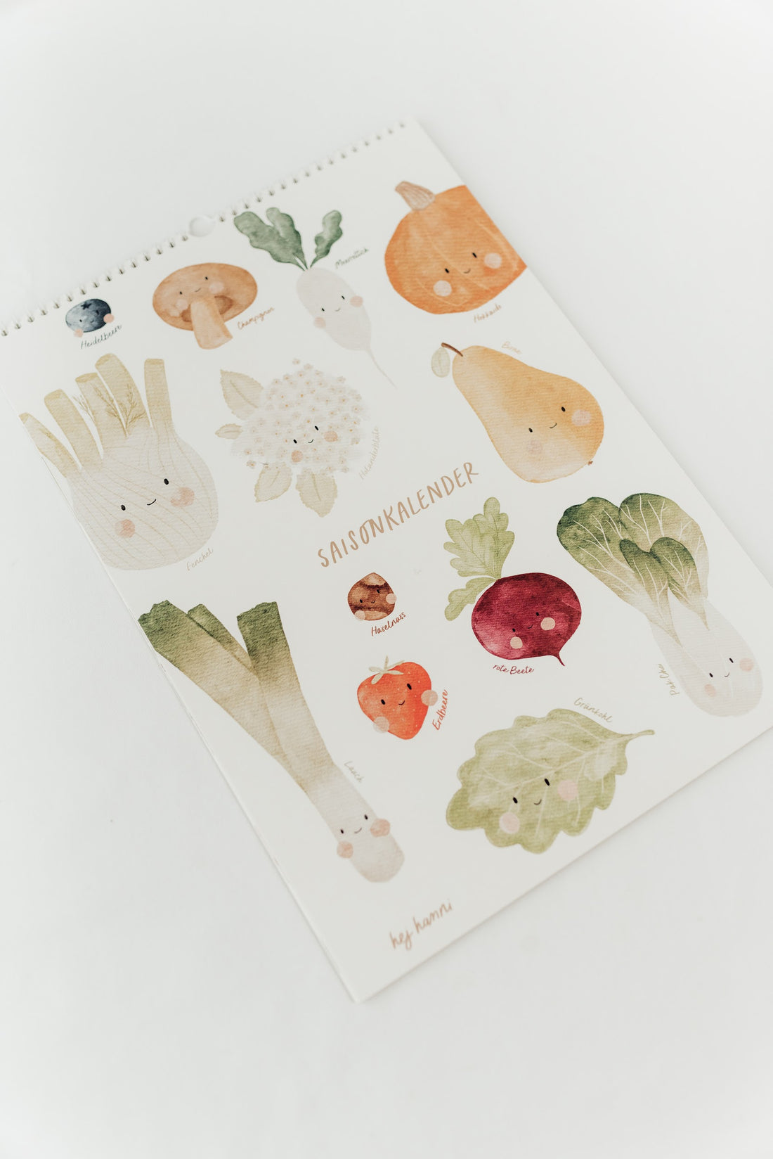 Hej Hanni Saisonkalender für Kinder A3 immerwährend