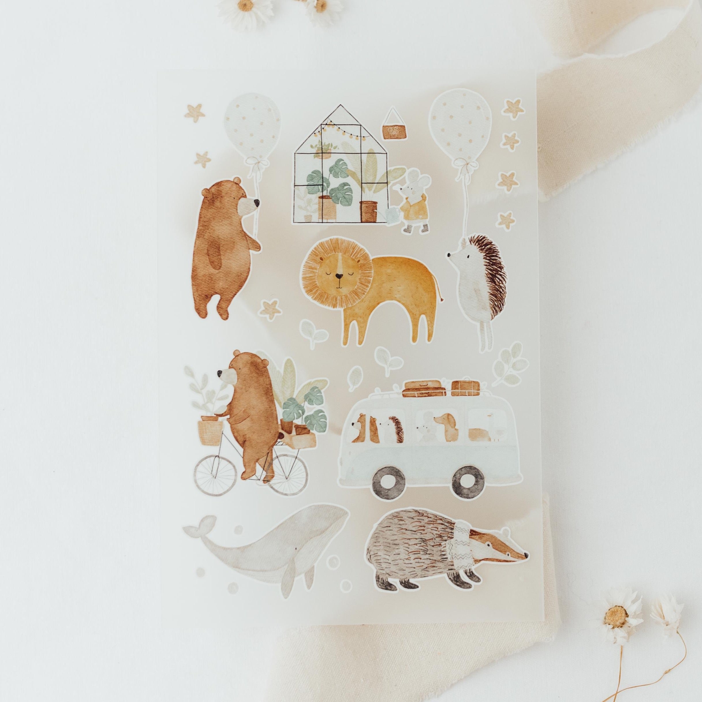 Hej Hanni Bügelbilderset Tiere A5