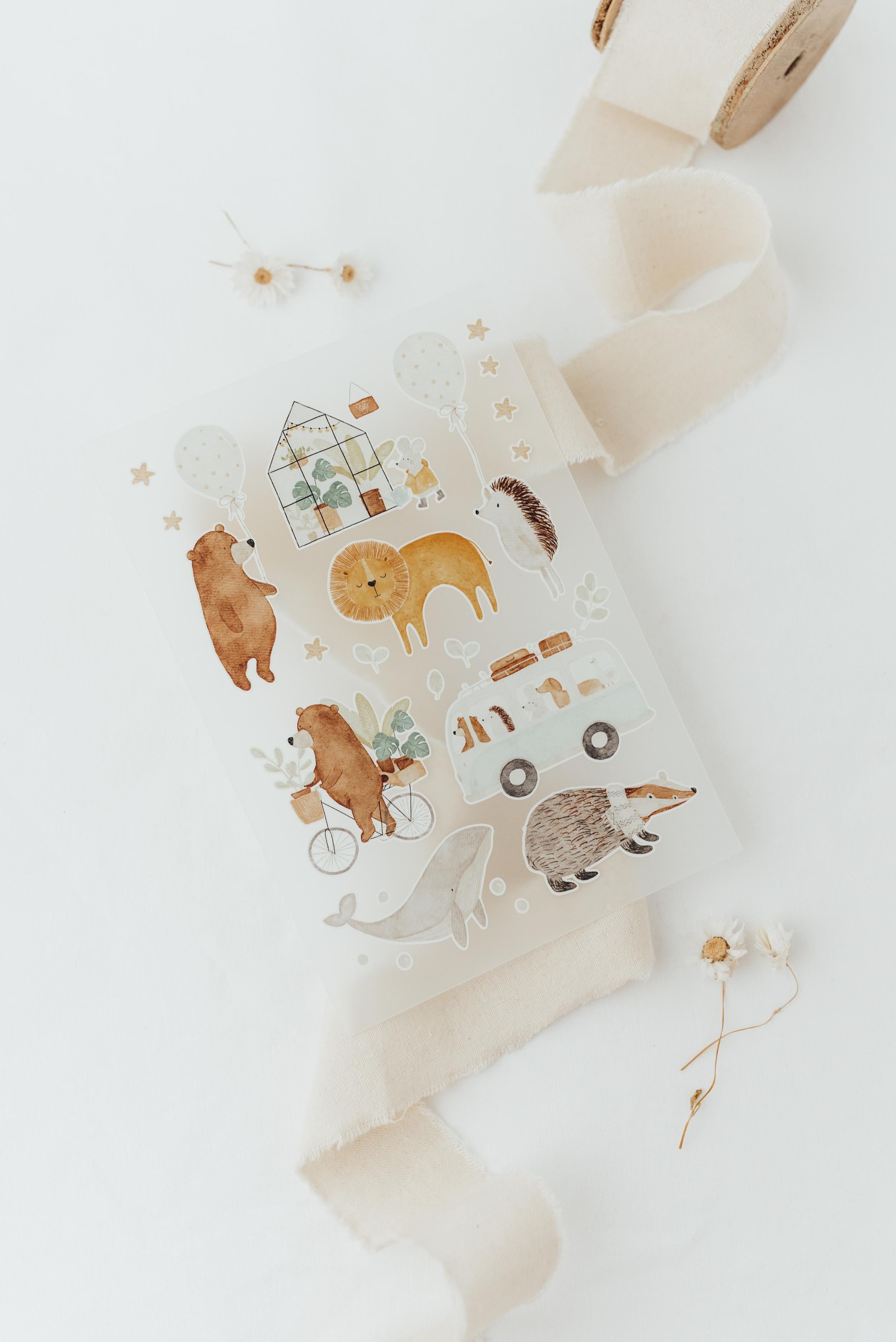 Hej Hanni Bügelbilderset Tiere A5