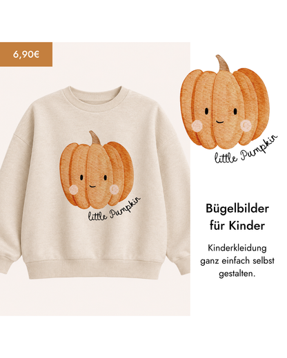 Hej Hanni Bügelbild Herbst Kürbis Little Pumpkin