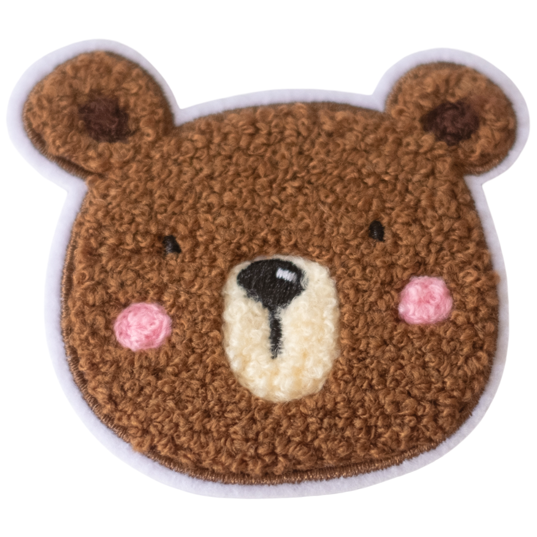 Hej Hanni Patch flauschig Bär Chenillepatch 6,5cm hoch