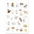 Kinderposter Alphabet Tiere ABC
