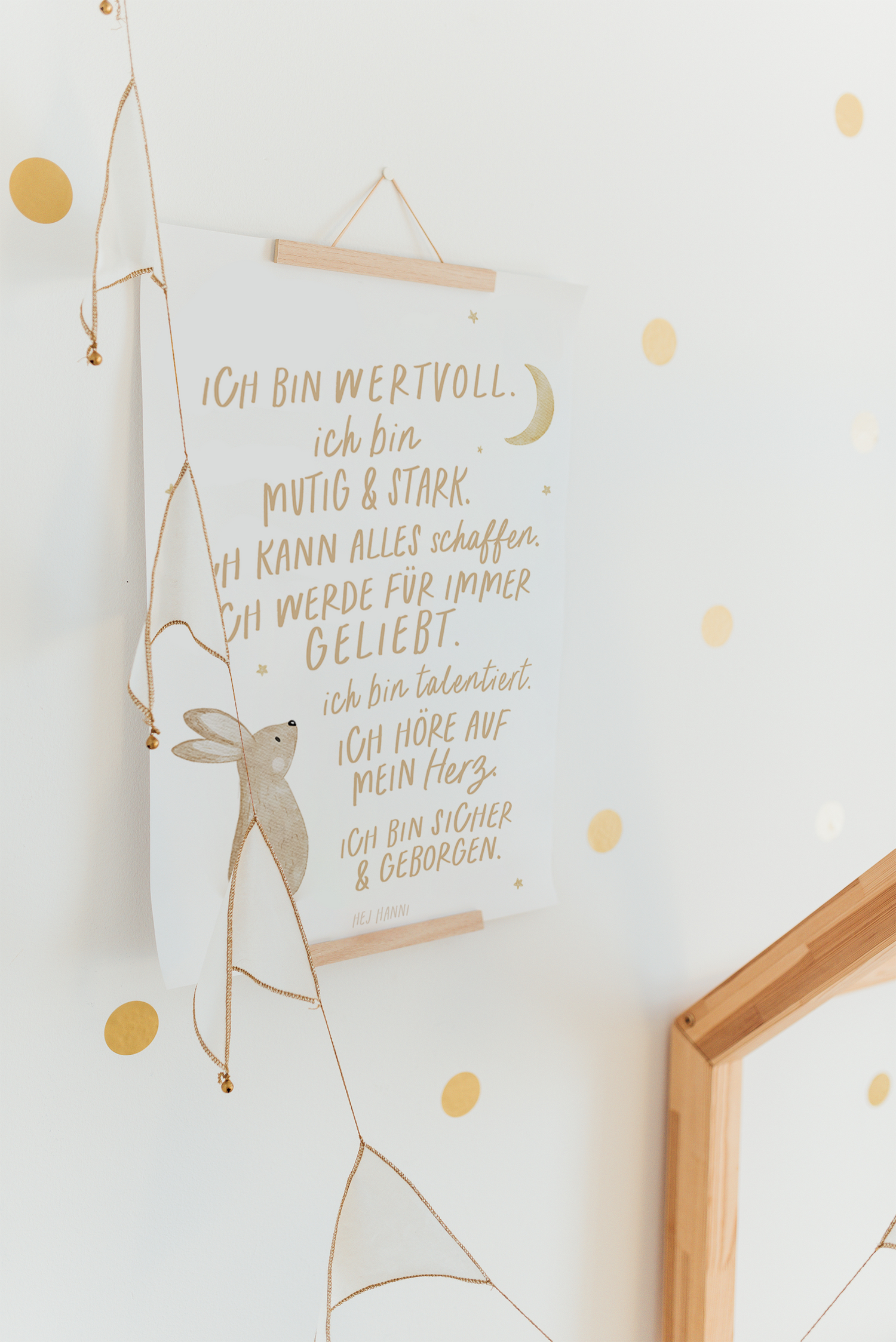 Poster Affirmationen Hase A4