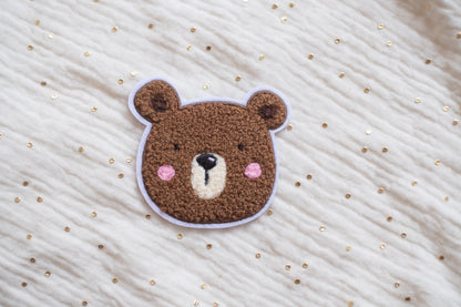 Hej Hanni Patch flauschig Bär Chenillepatch 6,5cm hoch