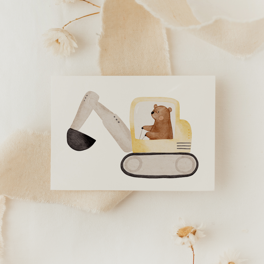 Hej Hanni Minikarte Bär Bagger A7